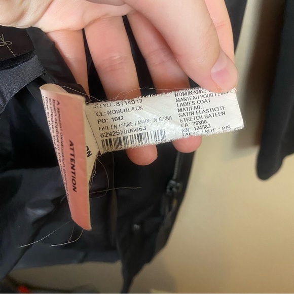 Rudsak Lourdes Long Black Leather Canvas Fall Winter Jacket - Picture 6 of 8